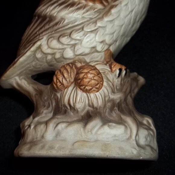 Great Horned Owl Statue Vintage UCGC Ceramic Rare T11 - Picture 5 of 7